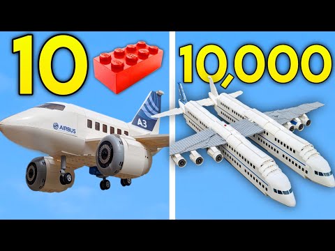 10 Piece VS 10,000 Piece Lego Plane Crash