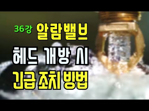 36강) 알람밸브 헤드 개방 시 긴급 조치방법/ 스프링클러에서 물이 쏱아 질 때 긴급 조치방법?