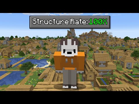 Beating Minecraft With 100x Structure Spawnrate