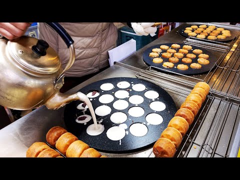 Korea’s Best Winter Food! Chrysanthemum bread, Korean pancake, Steamed Rice Bread