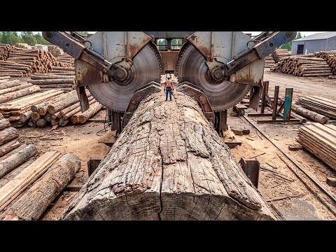 Inside the Largest Wood Sawmill Factory – How Plywood Is Made From Logs to Table (Full Process)