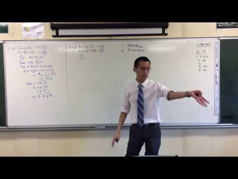 Solving Simultaneous Equations by Elimination