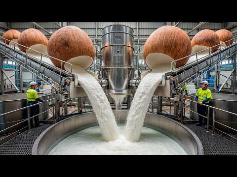 ASÍ SE PRODUCEN 70,000 TONELADAS de LECHE de COCO: ¡El Secreto de su Frescura! 🥥✨