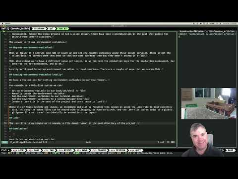 Stream archive: environment variables in rust with dotenvy (2023-10-26)