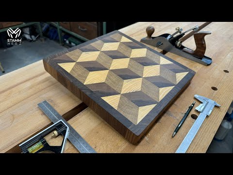 Woodworking: Creating a Cutting Board with 3d Cubes Pattern - First Approach