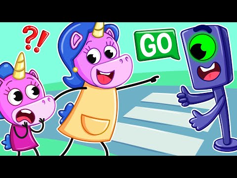 Дитина вивчає правила руху! Безпека на дорозі та навчальні мультики 🚦🚗 | Крихітка Мімі🦄