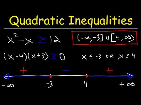 Quadratic Inequalities