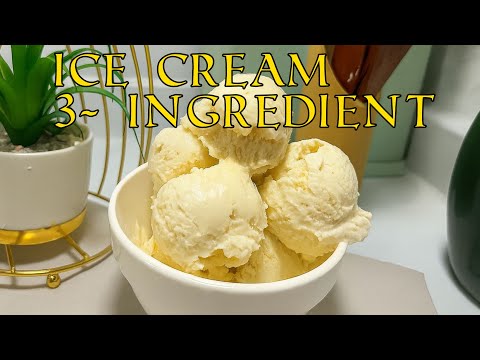 Only 3 Ingredients! Creamy Homemade Ice Cream – No Machine Needed 🍦”#homemadeicecream 