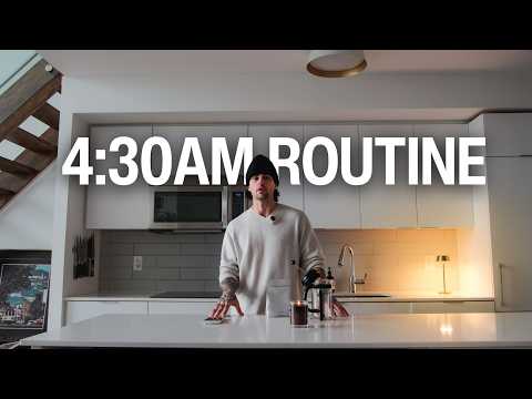 Productive 4:30am morning routine to get sh*t done | Calming, Relaxing, Slow pace