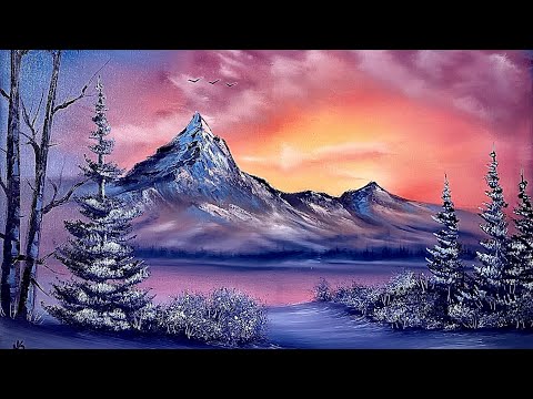 S1 Ep10 #Sunrise #Mountain - #FNF LIVE #OilPainting #Tutorial #PaintWithJosh #BobRoss #EasyPainting