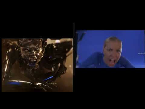 T-X helicopter scene Ver. Movie vs Ver. Making of