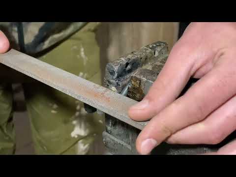 Handmade checkering tool with a nail