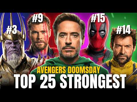 Avengers Doomsday Power Rankings!  The 25 Most Powerful Marvel Characters