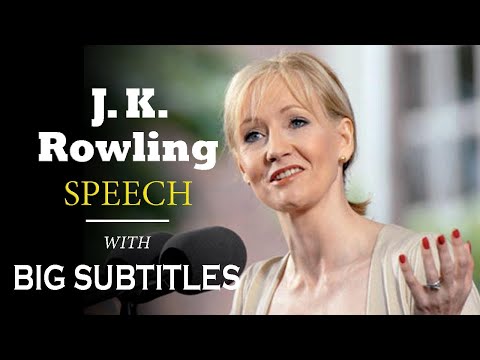 J.K. Rowling Harvard Commencement Speech 2008 | ENGLISH SPEECH with BIG Subtitles