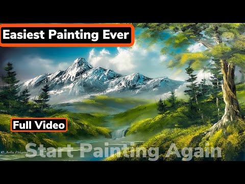 Start Painting Again | Free Mountain Landscape Lesson For Inspiration | Paintings By Justin