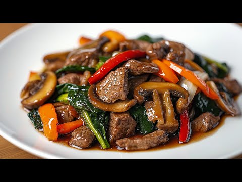 Juicy beef stir-fry with vegetables - maximum flavor in minimum time!