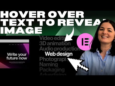 HOVER OVER TEXT TO REVEAL IMAGE - Elementor WordPress Tutorial Flex Container