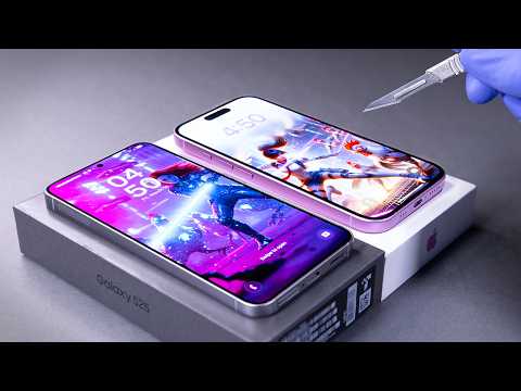 Samsung Galaxy S25 vs iPhone 16 Unboxing and Camera Test! - ASMR