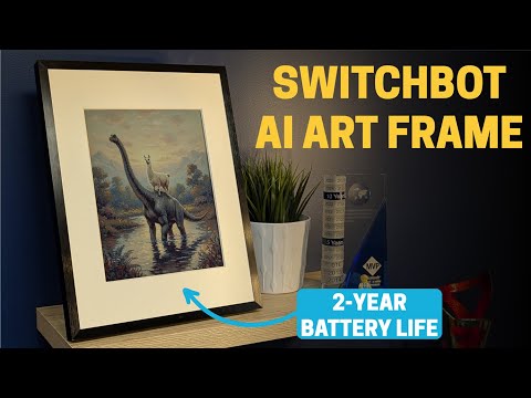 SwitchBot AI Art Frame - Make your own art, llamas riding dinosaurs