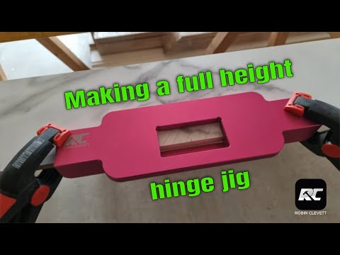 long DIY hinge jig perfect for new and existing linings, made from scrap material