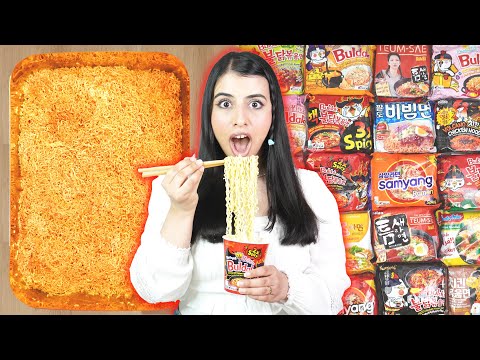 خلطت كل أنواع الاندومي 🍜🍜 | خليت الناس تتذوقه !! 😱