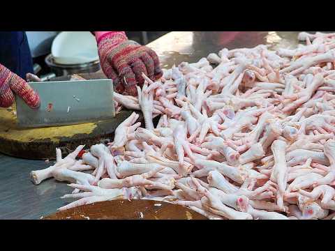Unique! Spicy braised chicken feet and duck tongue, fried whole chicken /人氣雞腳凍,麻辣鴨舌 - taiwanese food