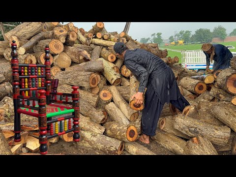 The Traditional Process of Making Wooden Chair | Amazing Woodworking Skills