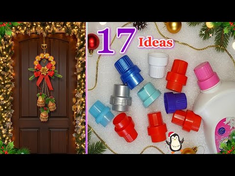 17 Christmas/Holiday Decoration ideas from Detergent Bottle Caps | DIY Christmas Craft idea 64☃️