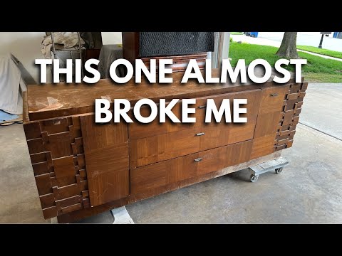 My most challenging flip to date! Tobago Brutalist MCM Dresser