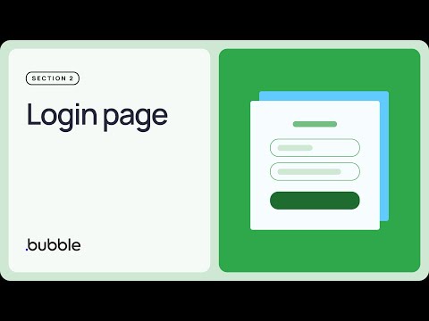 Login page: Getting started with Bubble (Lesson 2.7)