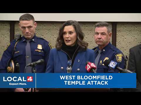 Gov. Whitmer, Sen. Slotkin, community leaders give update on West Bloomfield temple attack
