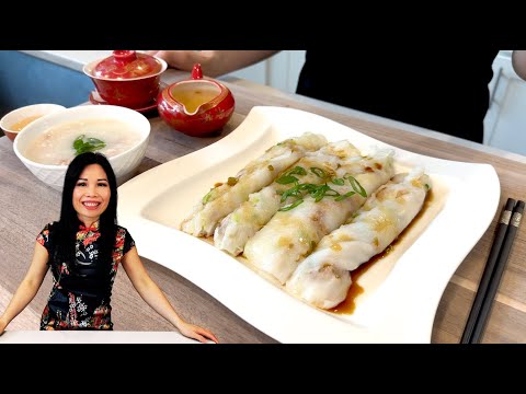 NO Special Equipments Needed - ADDICTIVE Cheung Fun (Steamed Rice Rolls) at home 肠粉