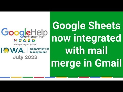 Google Sheets now integrated with mail merge in Gmail