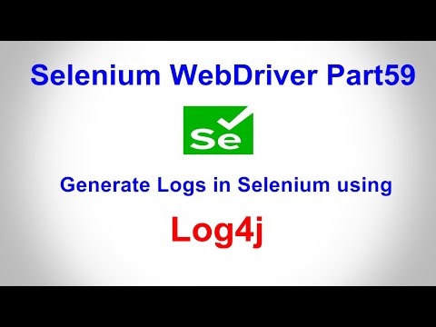 Selenium WebDriver | Part59 | Generate Logs in Selenium WebDriver using log4j | log4j.xml