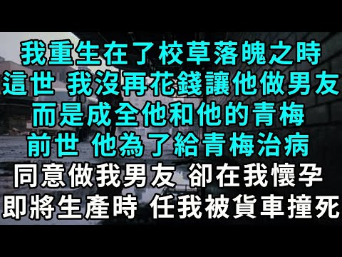我重生在了校草落魄之時,這一世 我沒再花錢讓他做我男友,而是成全他和他的青梅,前世 他為了給青梅治病,同意做我男友 卻在我懷孕,即將生產時 任我被貨車撞死 再睁眼...