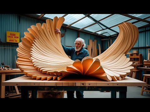 At 70, His Hands Don't Shake, They Carve Melodies into Wood// A Master's Curved Designs