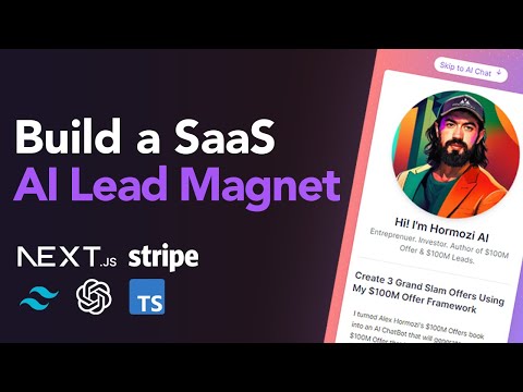 Fullstack AI Lead Magnet Tutorial: Next 13, Typescript, React, Stripe, ChatGPT, Tailwind, Prisma
