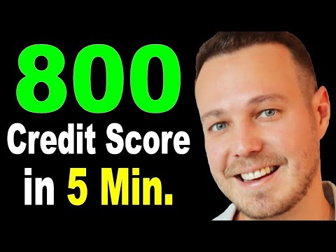 DIY - 5 Minute Credit Score Fix (800 Score) How to Fix Your Credit Score Fast.