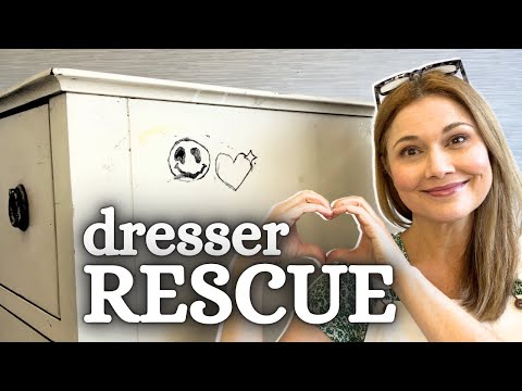 I'm going to give this extremely TRASHED R.H. dresser a PAINT-SPRAYER-FLAWLESS-FINISH with a BRUSH!