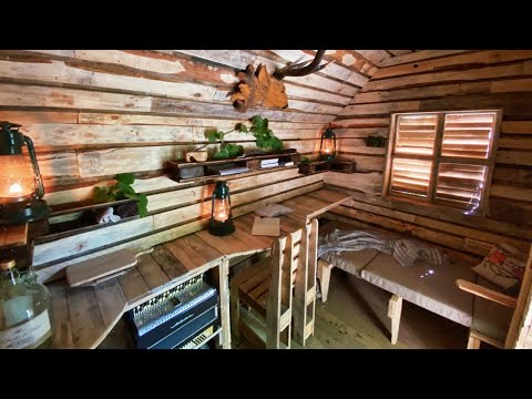 He built his house from pallets with his own hands. Part 4