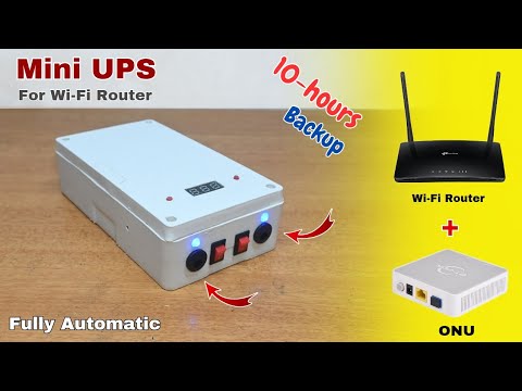 How to make a Mini UPS for Wi-Fi Router | Fully Automatic Wi-Fi UPS | Wi-Fi Power Bank