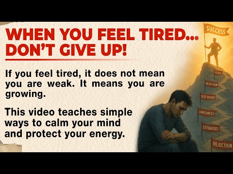 When You Feel Tired…This Video Will Help You Move Forward | Improve English Fluency | Graded Reader