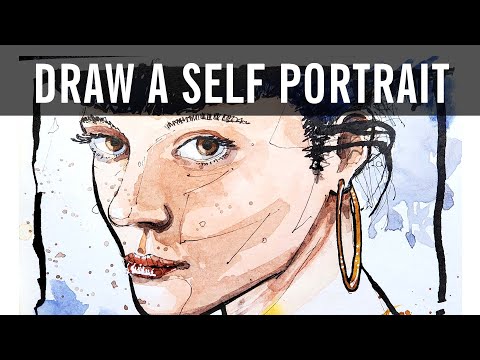 HOW to Draw a Simple Self Portrait - THREE WAYS!
