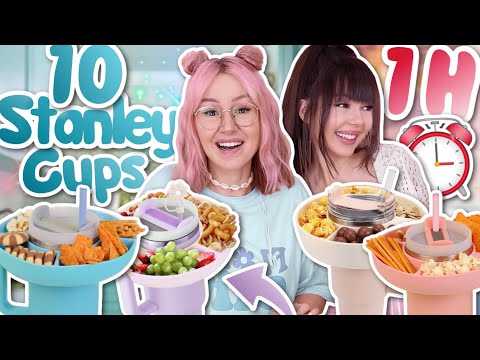 BFF BATTLE ⚡️ 10 Stanley Cup Snack Becher in 1 STUNDE | ViktoriaSarina