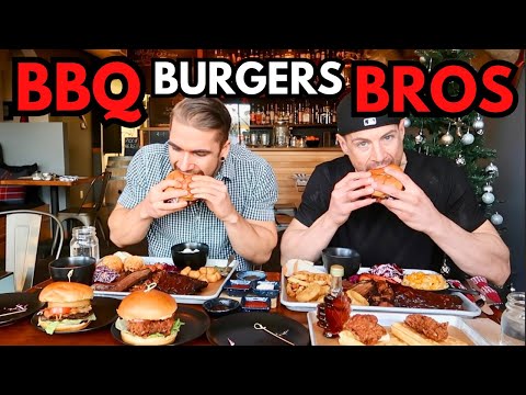 $200 BBQ FEAST ATTEMPTED TO BE EATEN BY ONLY 2 PEOPLE!! | SCOTT EATS YOUTUBE @JoelHansen | MUKBANG