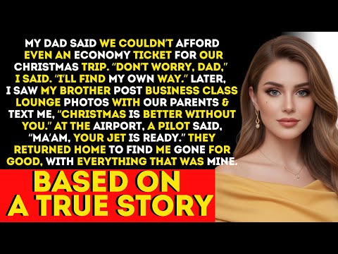 My dad said we couldn’t afford economy while brother flew business—then pilot said: your jet’s ready