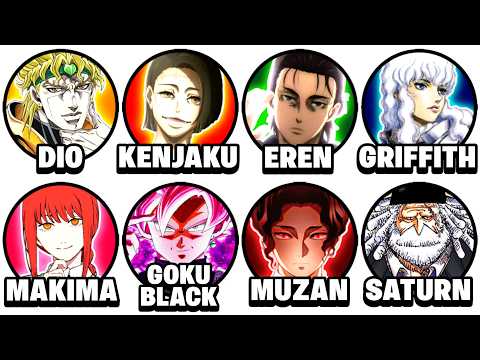 Every Evil Character In Anime