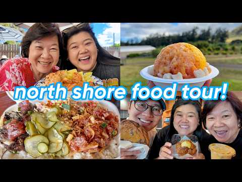 north shore oahu food tour! 😋 best garlic shrimp 🦐, shave ice 🍧, bakeries 🥧 + more | VLOGMAS DAY 8