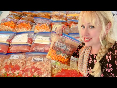 How to Cook 30 Massive Freezer Meals from Scratch in One Afternoon!!