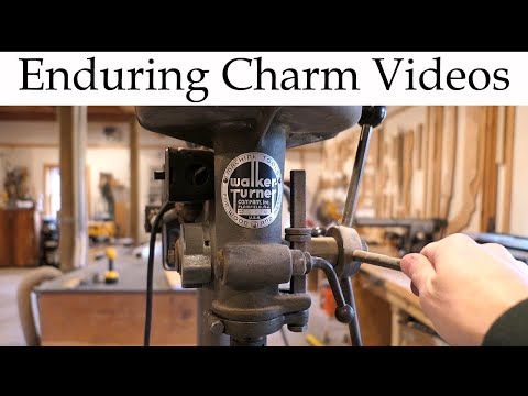 Antique Walker-Turner Drill Press Dismantled And Repaired